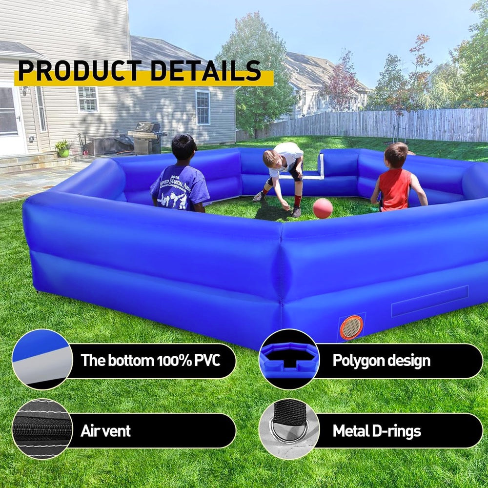 Warsun 20FT Inflatable Gaga Ball Pit-Blue Portable Gaga ball Court