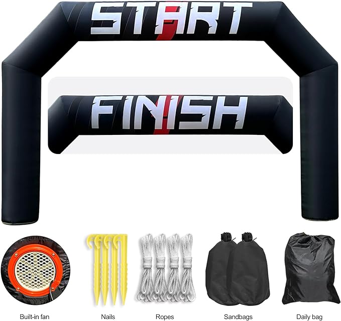 OZIS 20ft Outdoor Inflatable Arch Inflatable Archway Inflatable Start Finish Line Racing Arch Banners With 150W Built-in Blower for Advertising Commerce Party Sport Race