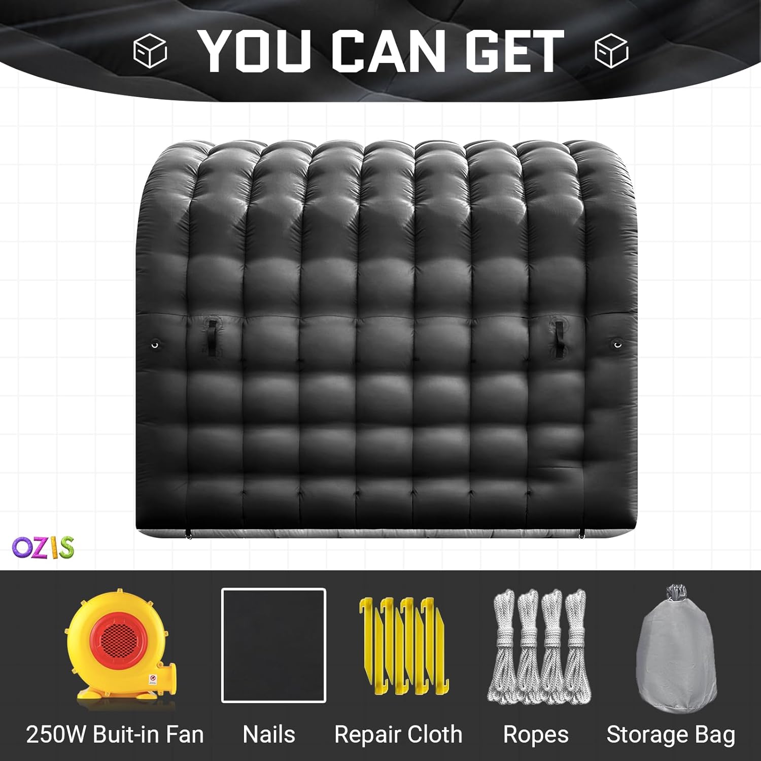 Inflatable Sports Tunnel Entrance 10x10x9FT with Blower Football Tunnel Tent Entryway