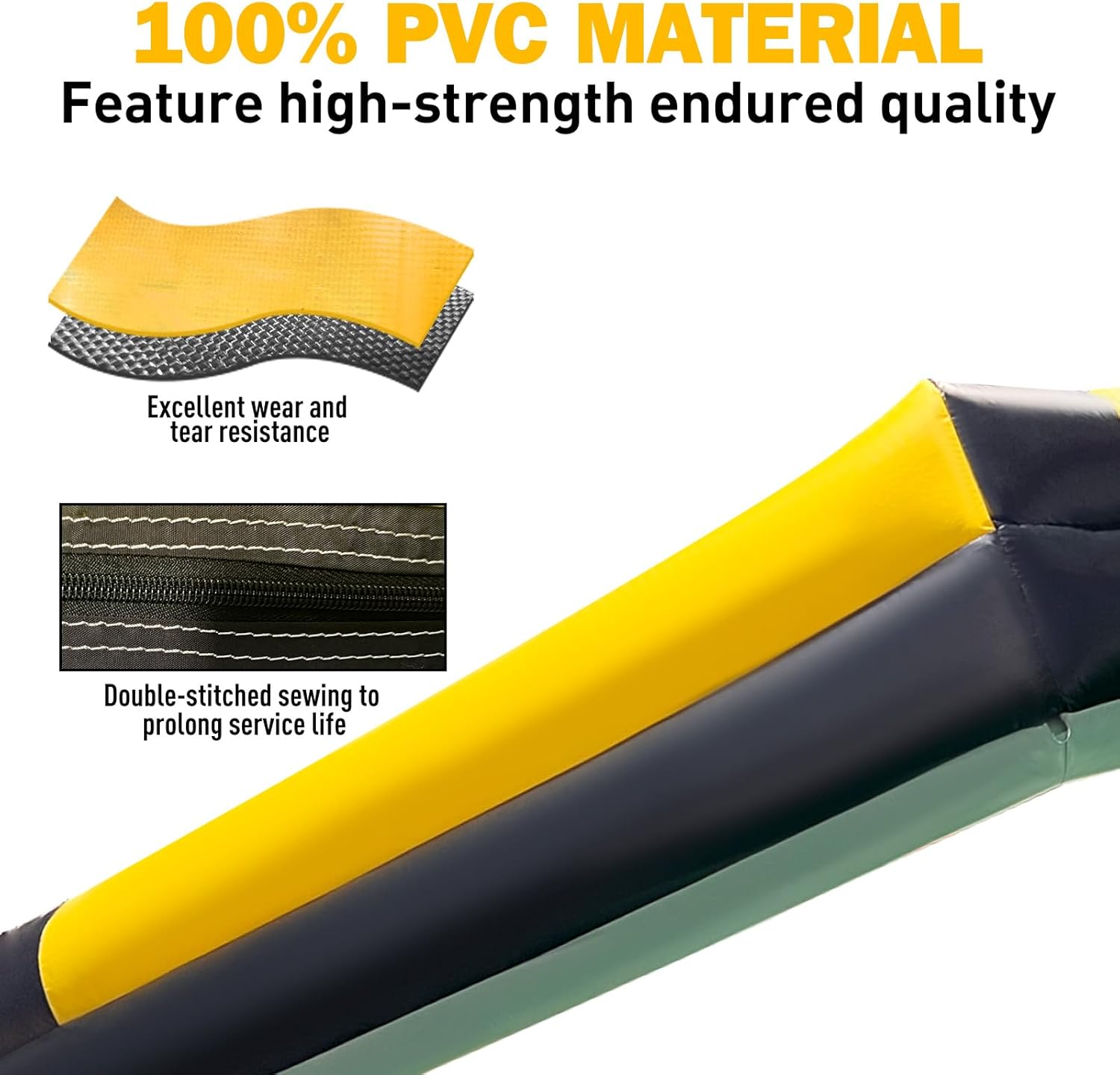 WARSUN Premium PVC 20Ft Gaga Ball Pit Inflatable - Superior Durability-Yellow &Black