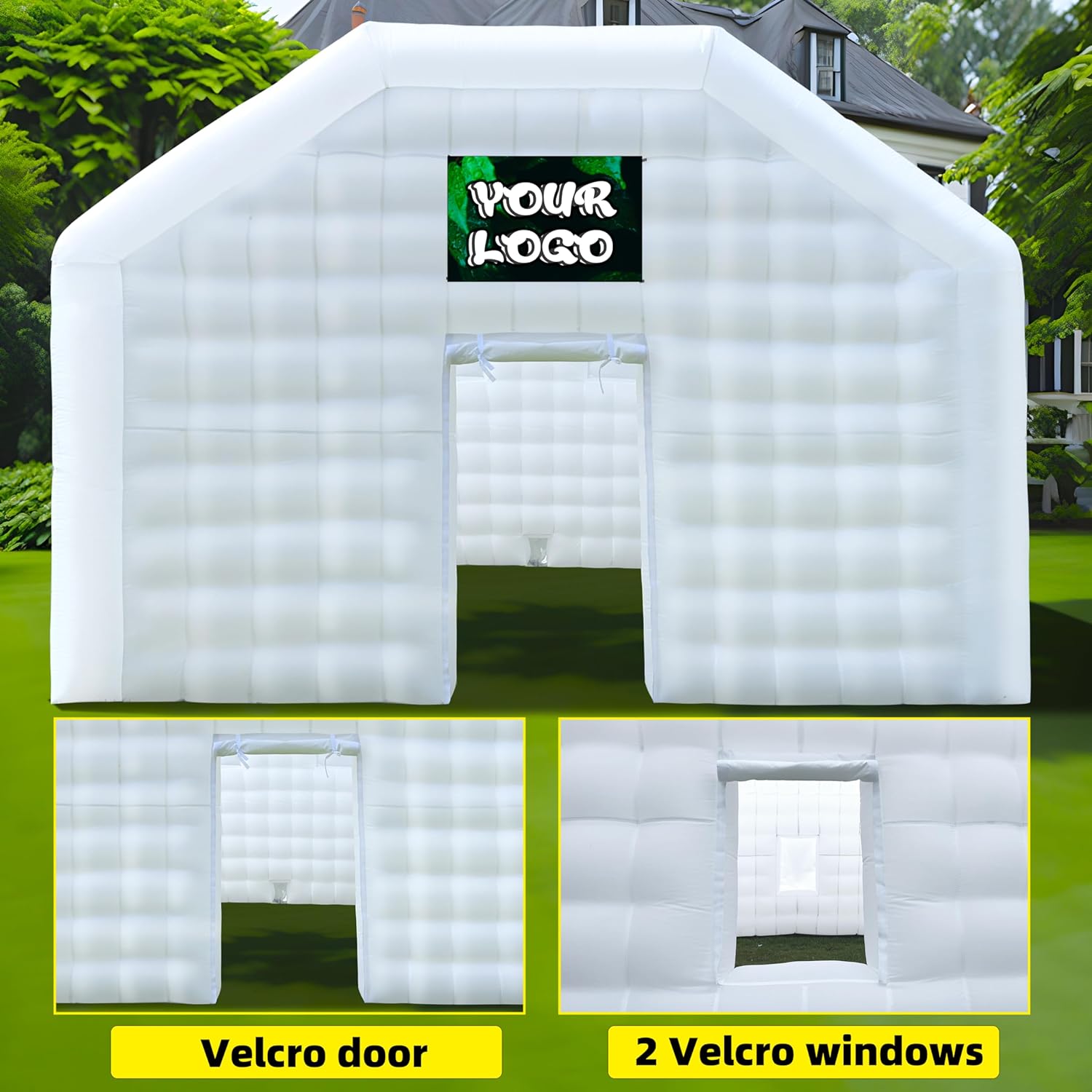 Inflatable Nightclub 20x16.5x12ft Portable Night Club Party Cube Disco Tent for Backyard/Outdoor Events