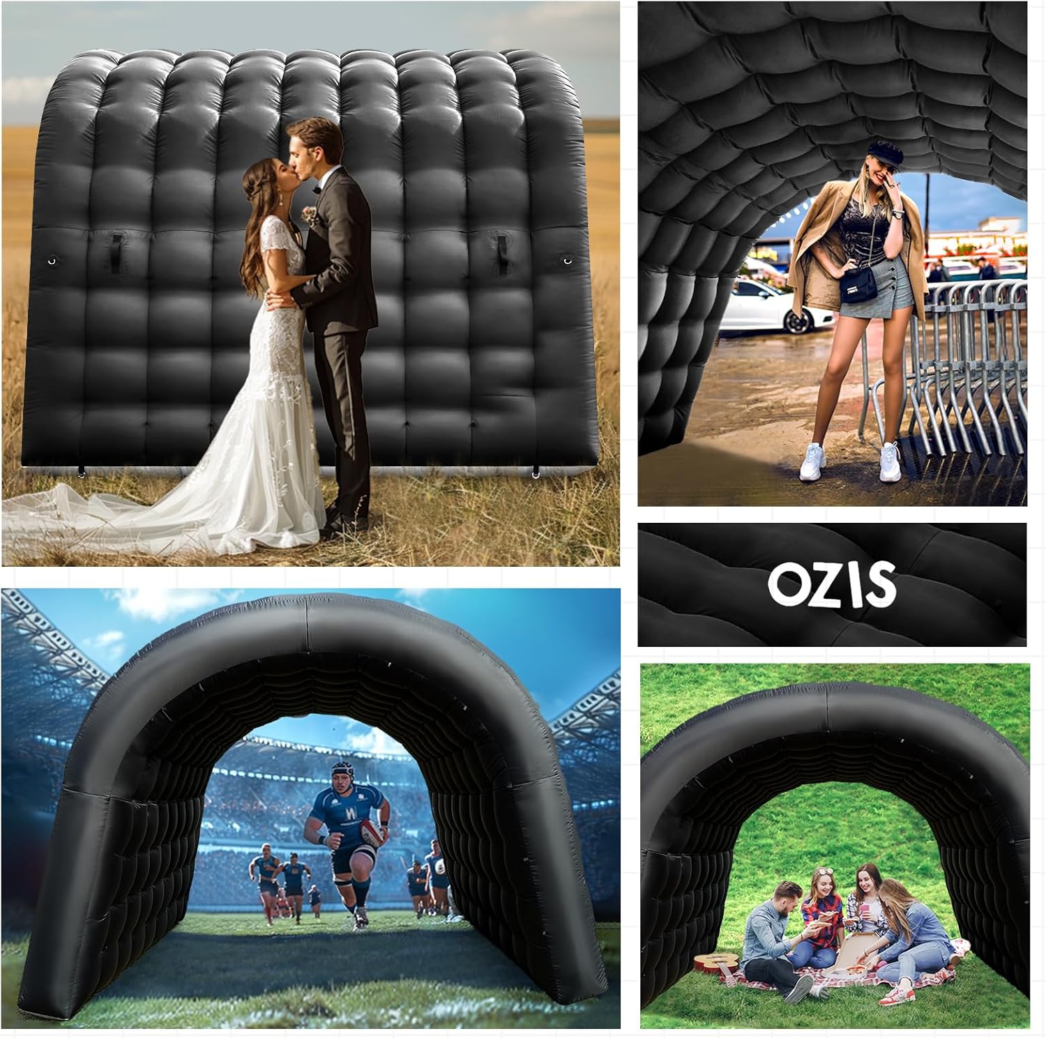 Inflatable Sports Tunnel Entrance 10x10x9FT with Blower Football Tunnel Tent Entryway