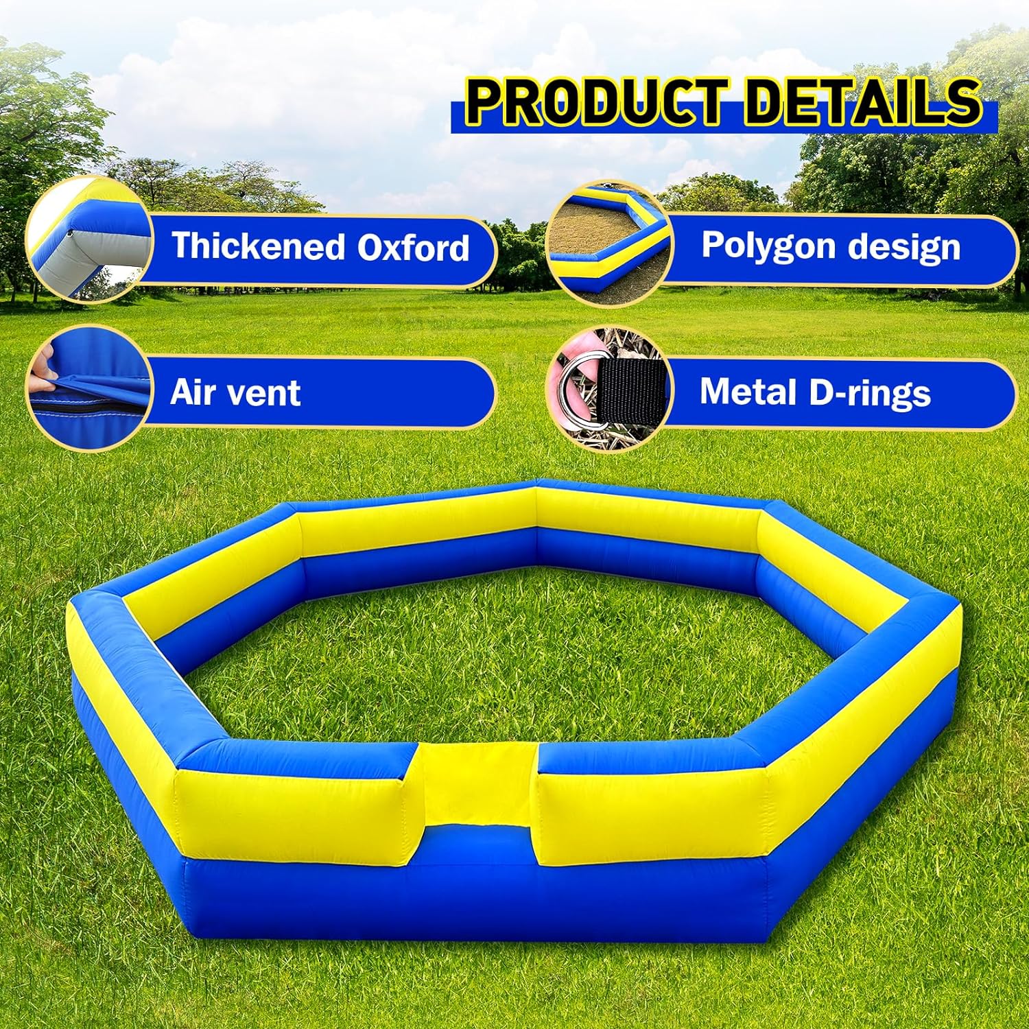 Inflatable Gaga ball Court 20Ft Portable Gaga Ball Pit for Indoor Outdoor Sport Games