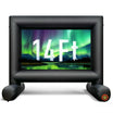 14Ft Inflatable Movie Projector Screen with Built-in Fan Supports Front and Rear Projection for Events