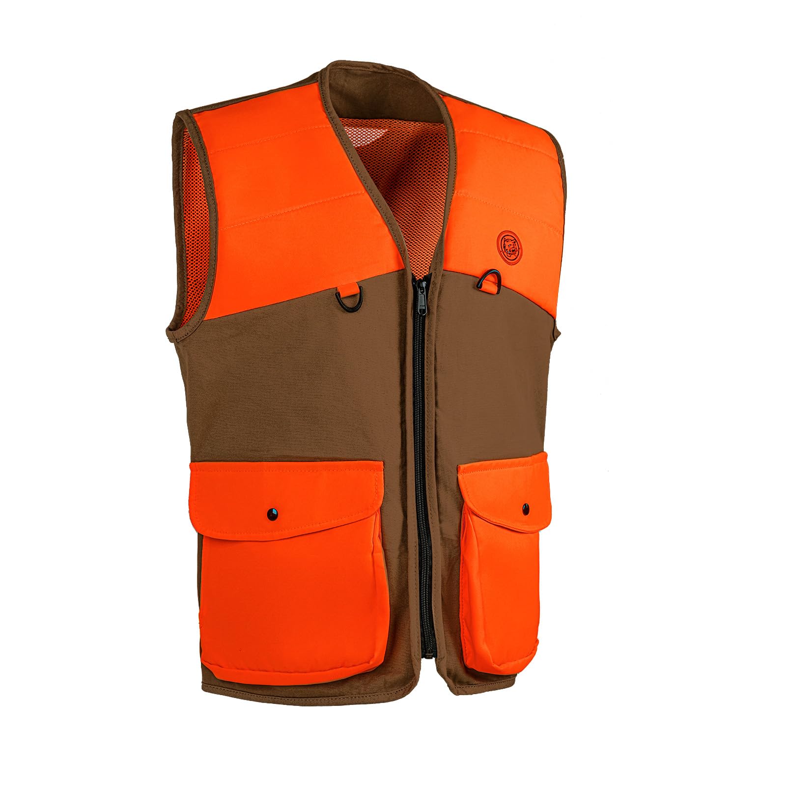 Upland Hunting Vest with Multi Pockets Orange/Brown