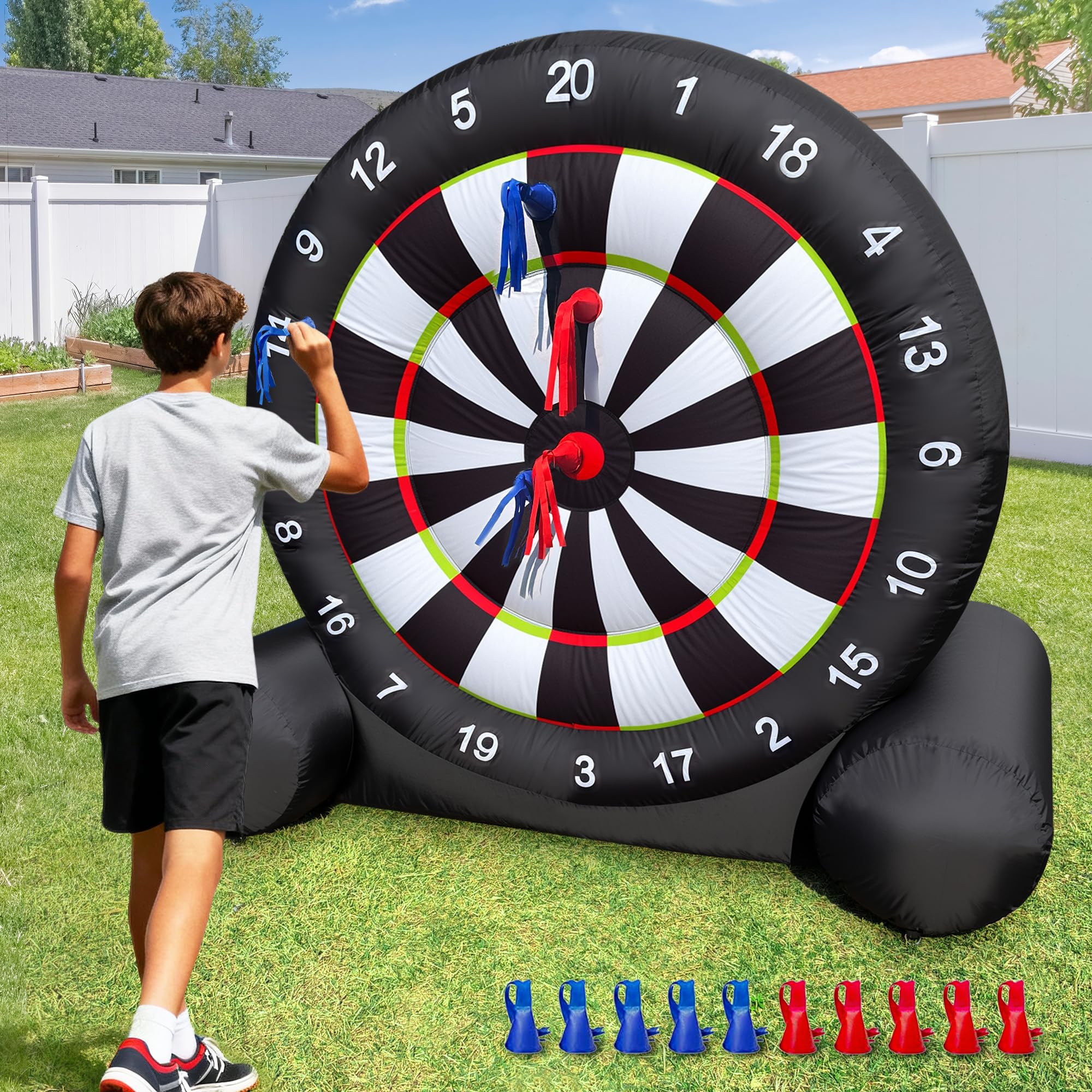 Inflatable Dart Board 6FT Giant Indoor & Outdoor Toss & Stick Game for Parties & Events