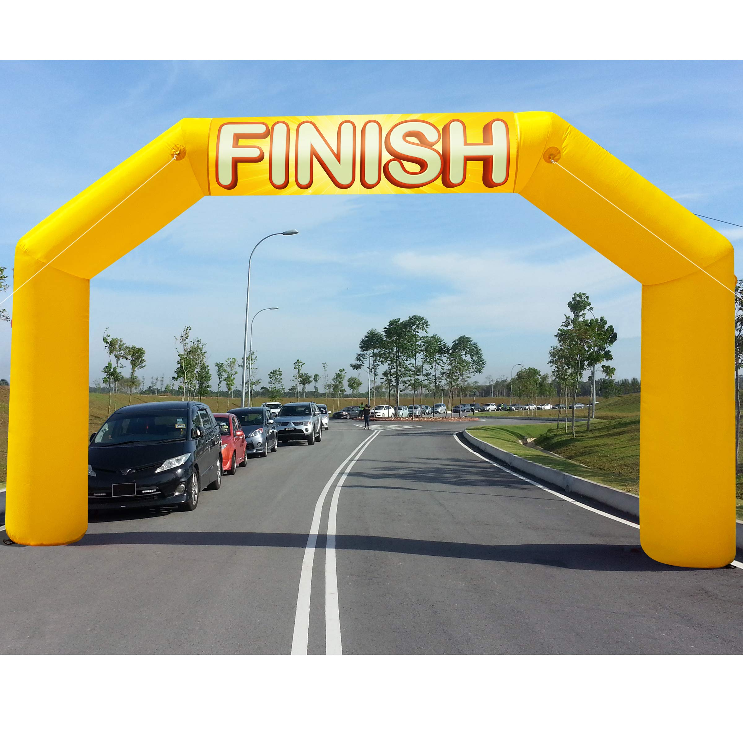 20Ft Inflatable Arch with Start Finish Line Banners & Blower for Races and Events