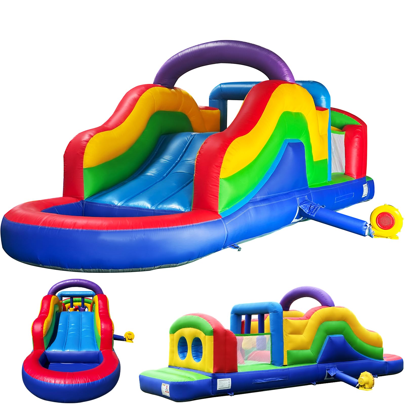 Inflatable Obstacle Course 25FT Bounce House with Blower