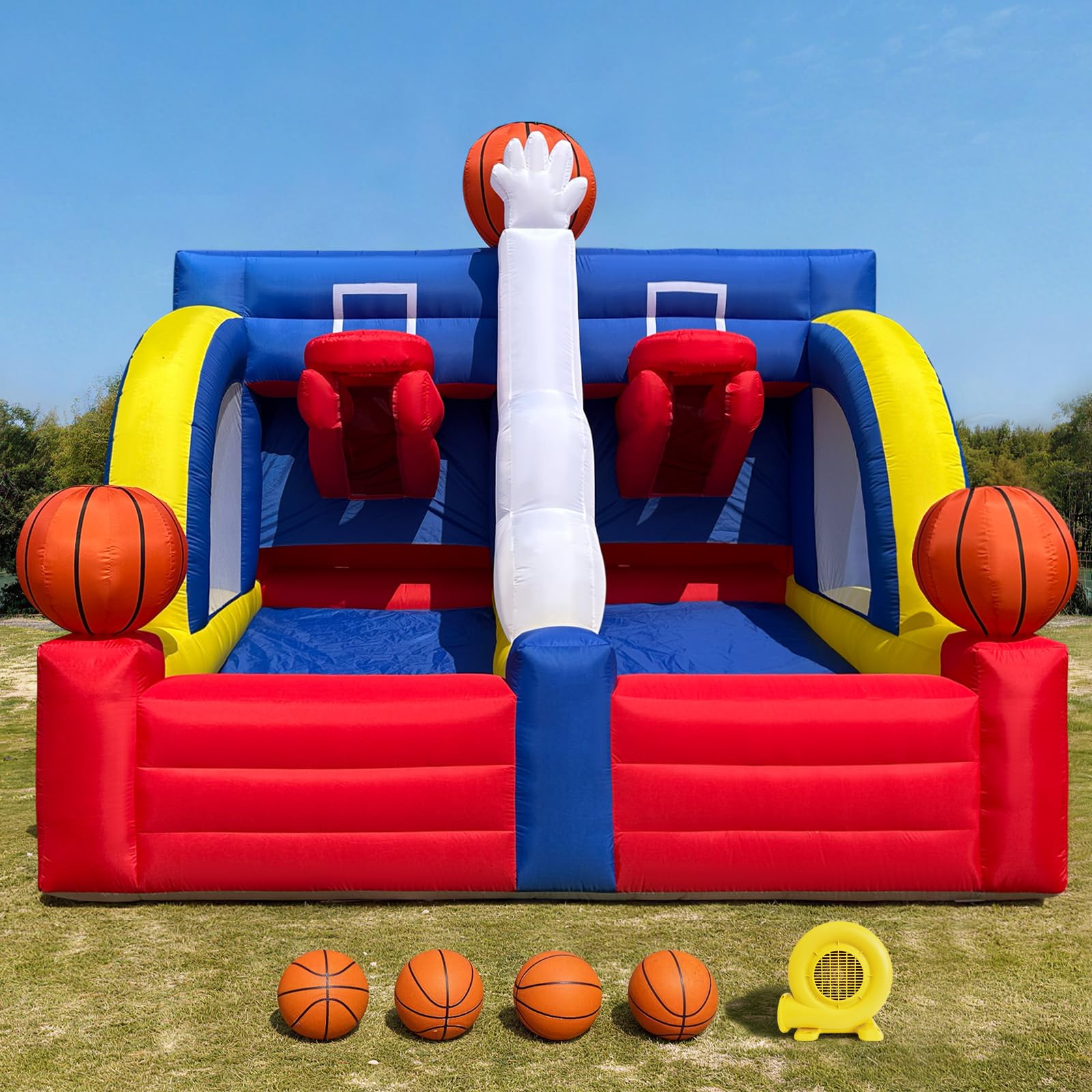 Inflatable Basketball Hoop Shot Dual Lane 13x10x12Ft - Giant Shooter