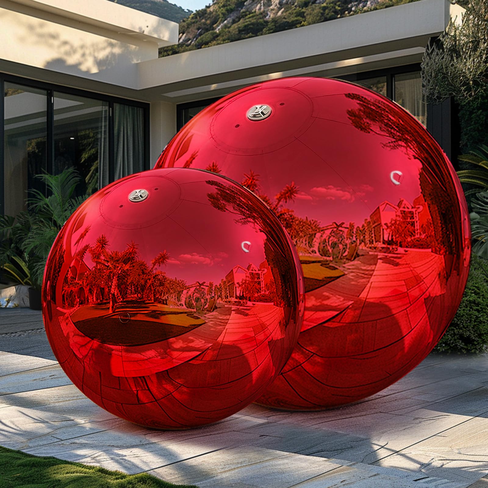 Inflatable Mirror Ball Value 2-Pack (23.6"+47.2") - Choose Your Color