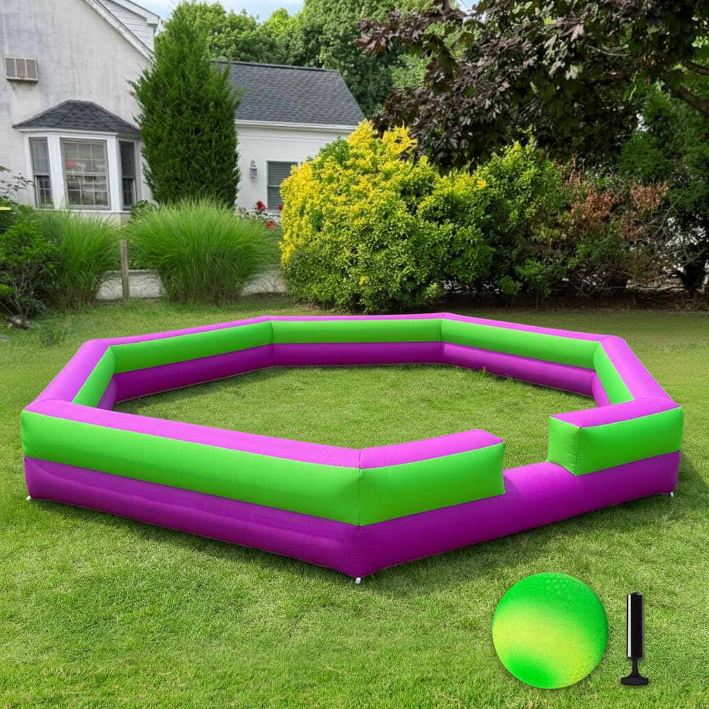 Inflatable Gaga ball Court 20Ft Portable Gaga Ball Pit for Indoor Outdoor Sport Games
