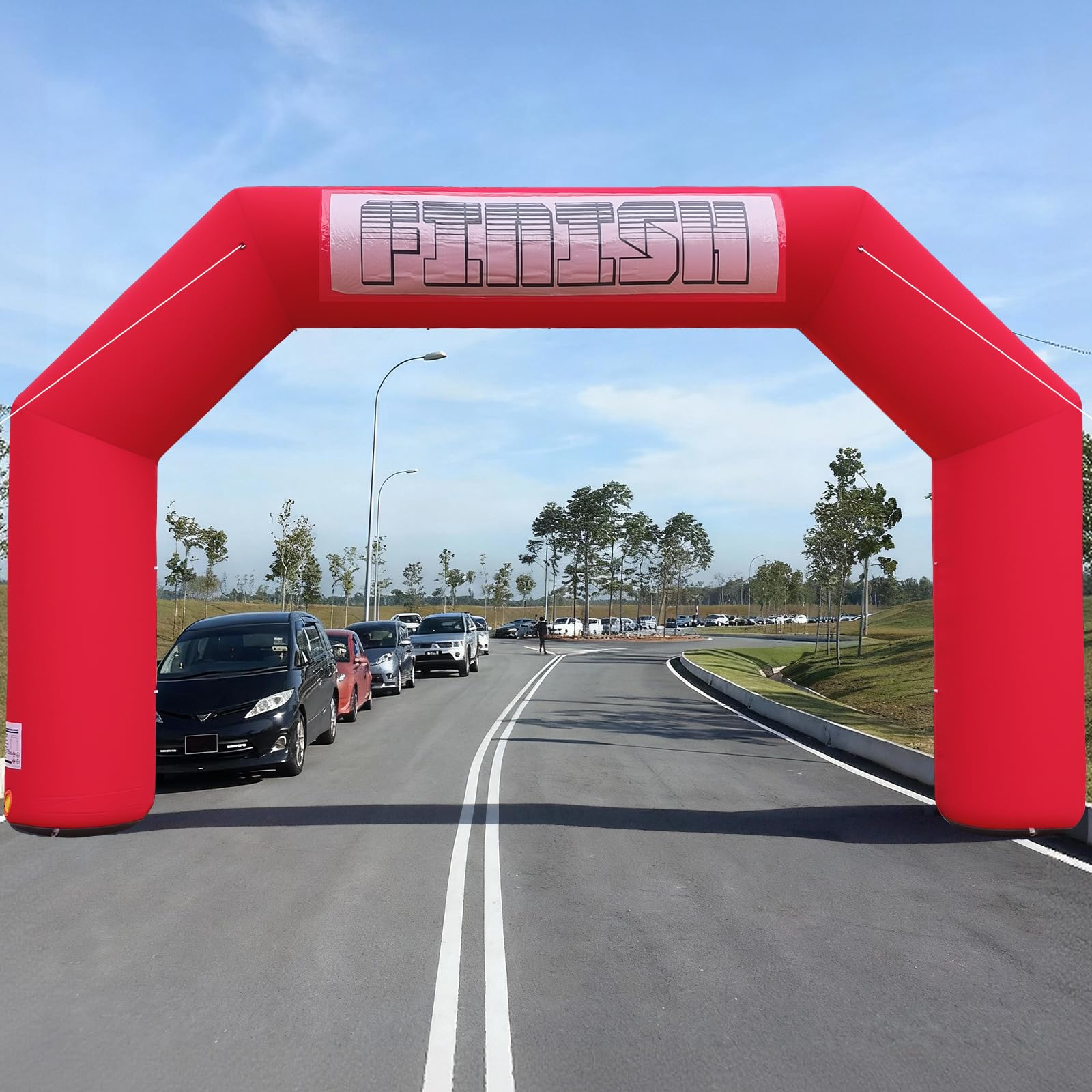 20Ft Inflatable Arch with Start Finish Line Banners & Blower for Races and Events