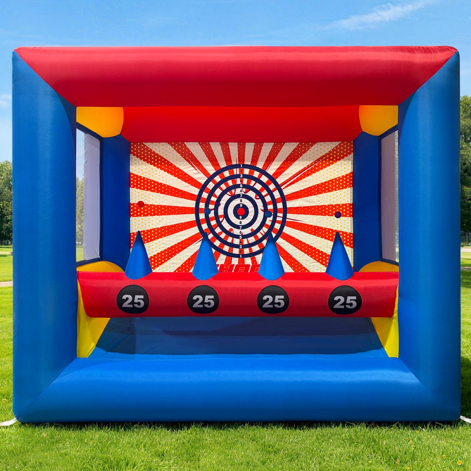 Inflatable Archery Game 10x6x8Ft with Floating Targets – Fun Indoor & Outdoor Party Game Set with Bows & Arrows