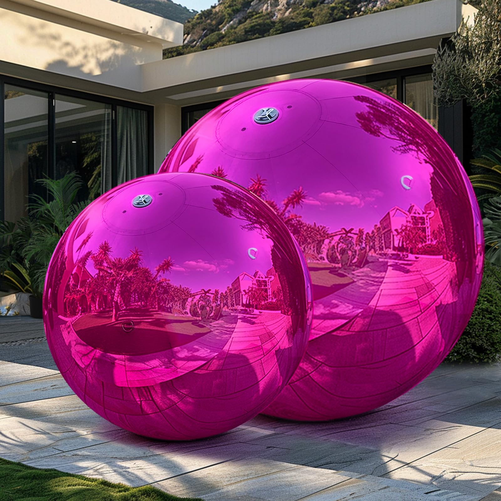 Inflatable Mirror Ball Value 2-Pack (19.7"+31.5") - Choose Your Color