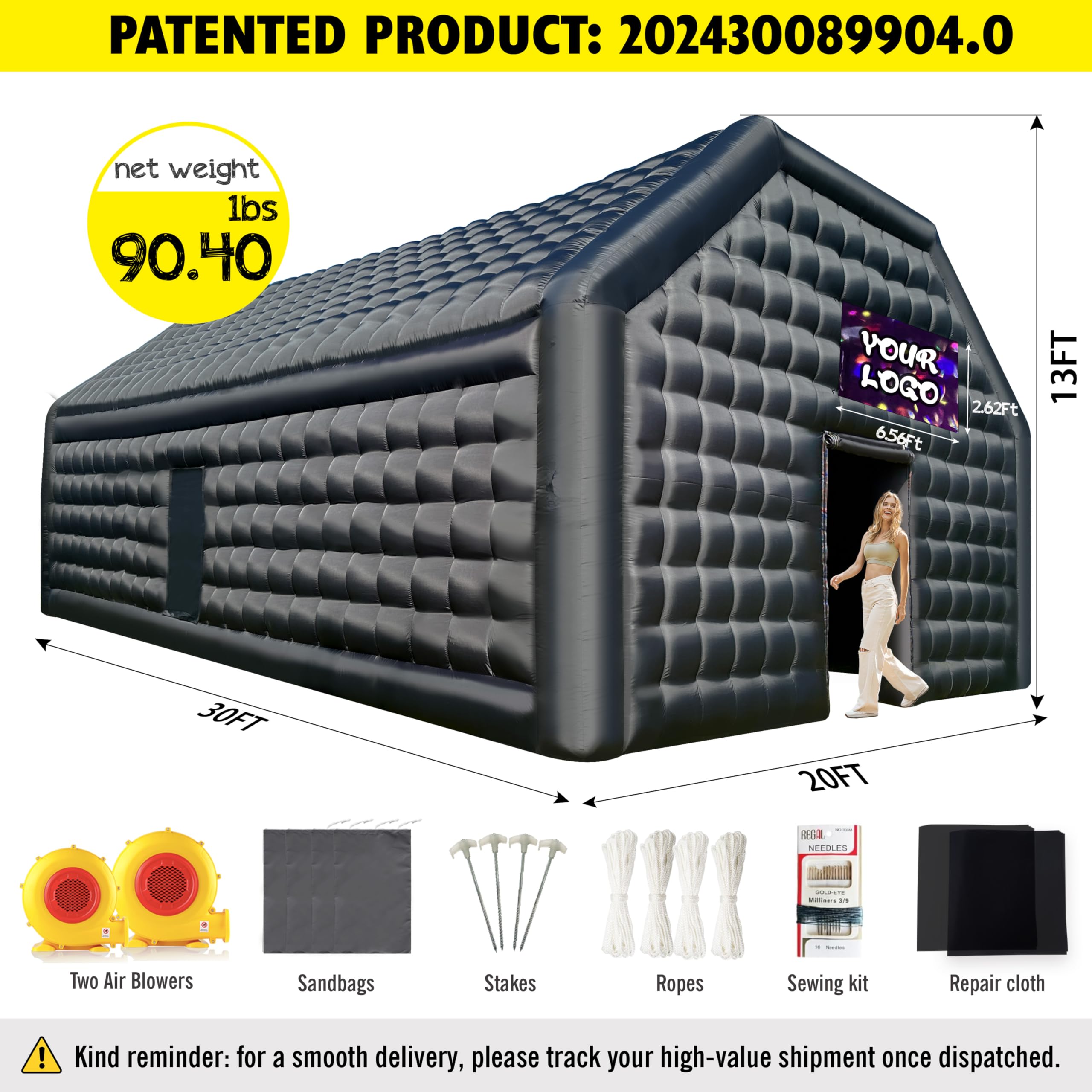 30x20x13ft Giant Inflatable Nightclub Large Event Tent for Parties, Commercial Use
