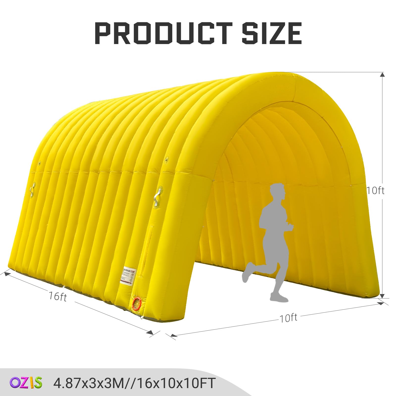 Inflatable Sports Tunnel Entrance 16x10x10FT with Blower Football Tunnel Tent Entryway
