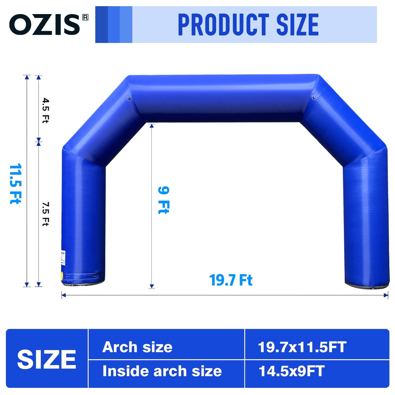 20Ft Inflatable Event Arch - Portable Outdoor Entrance with High-Power Blower