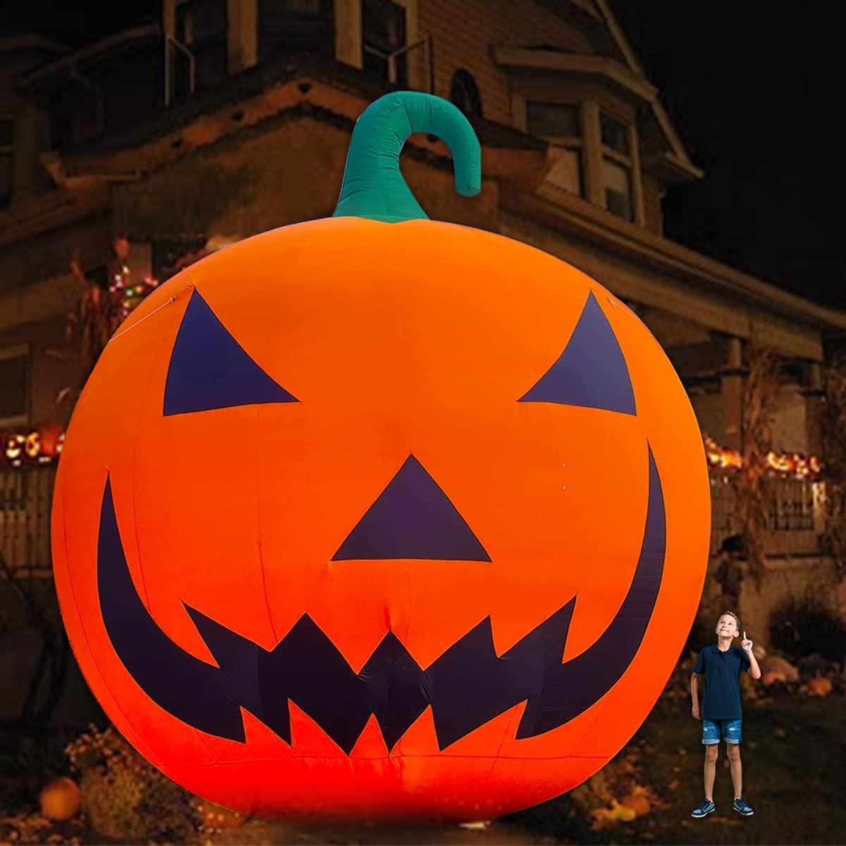 image 2: Product Image-halloween inflatables-Giant 33ft halloween Inflatable pumpkin outdoor decoration