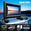 12Ft Inflatable Movie Projector Screen with Built-in Fan Supports Front and Rear Projection for Events