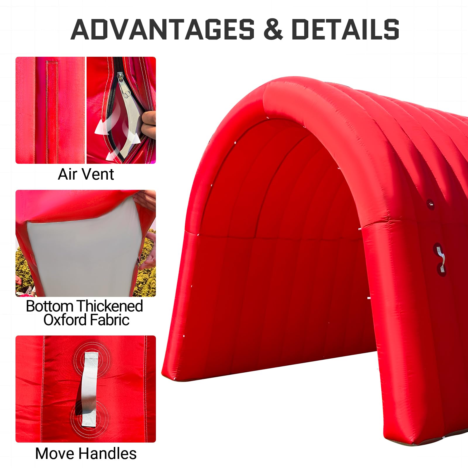 Inflatable Tunnel Entrance 24x10x10FT with Blower Entry Tunnel Tent for Sports Events and Outdoor Activities