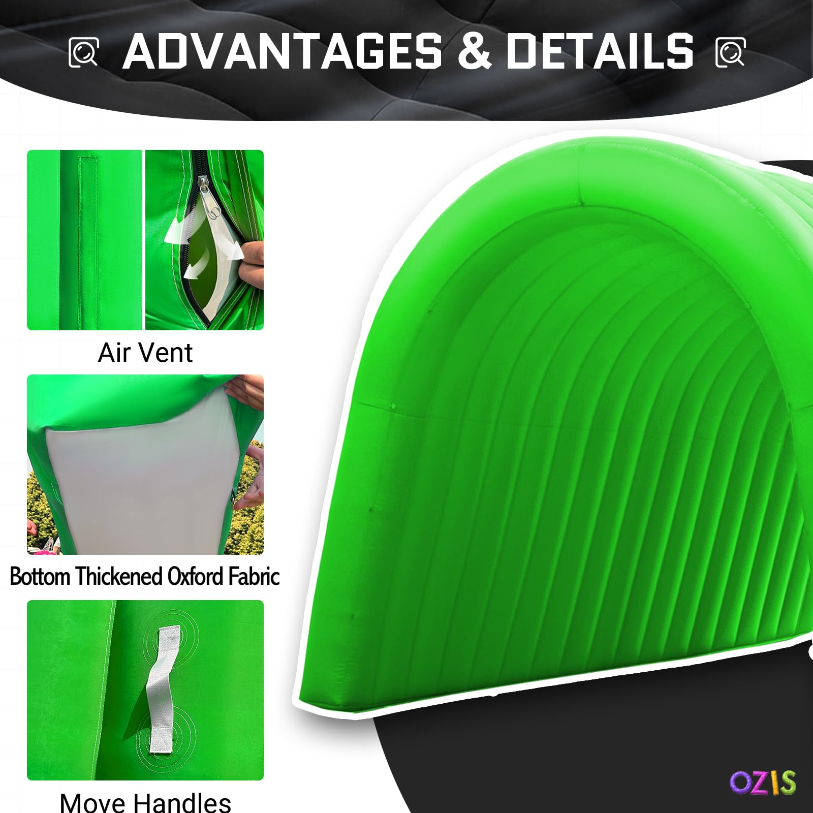 Inflatable Sports Tunnel Entrance 16x10x10FT with Blower Football Tunnel Tent Entryway