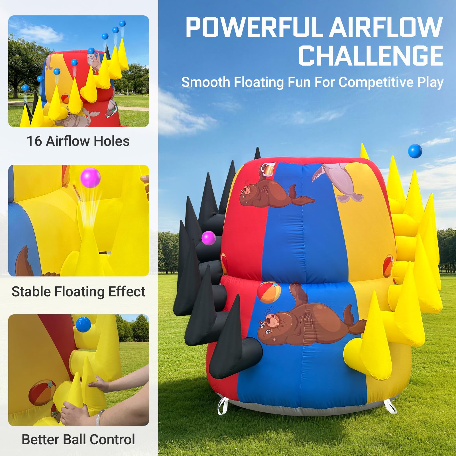 Inflatable Floating Ball Passing Game 4.5x4.5x4.7Ft – Interactive Carnival Game for Parties & Events