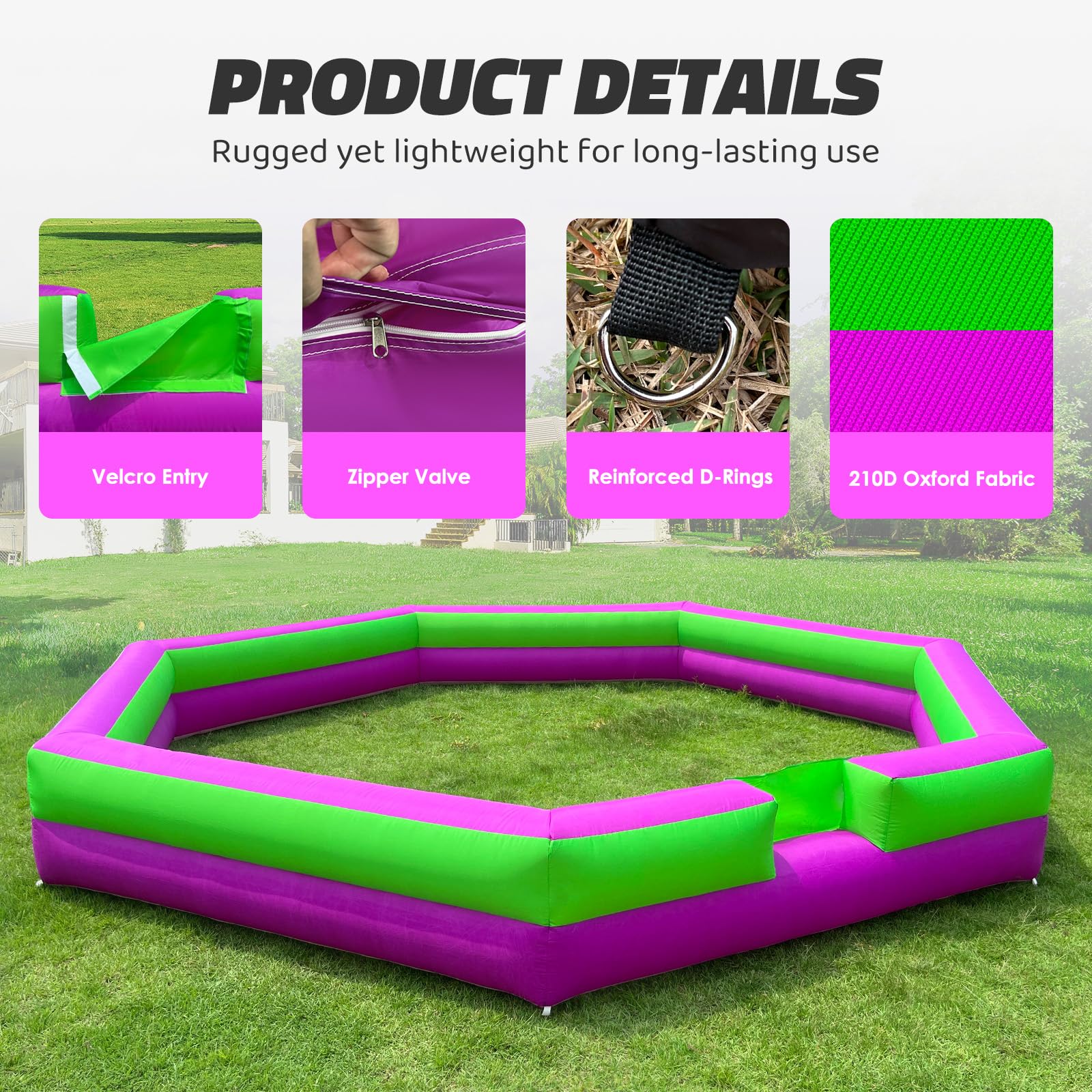 Inflatable Gaga ball Court 20Ft Portable Gaga Ball Pit for Indoor Outdoor Sport Games