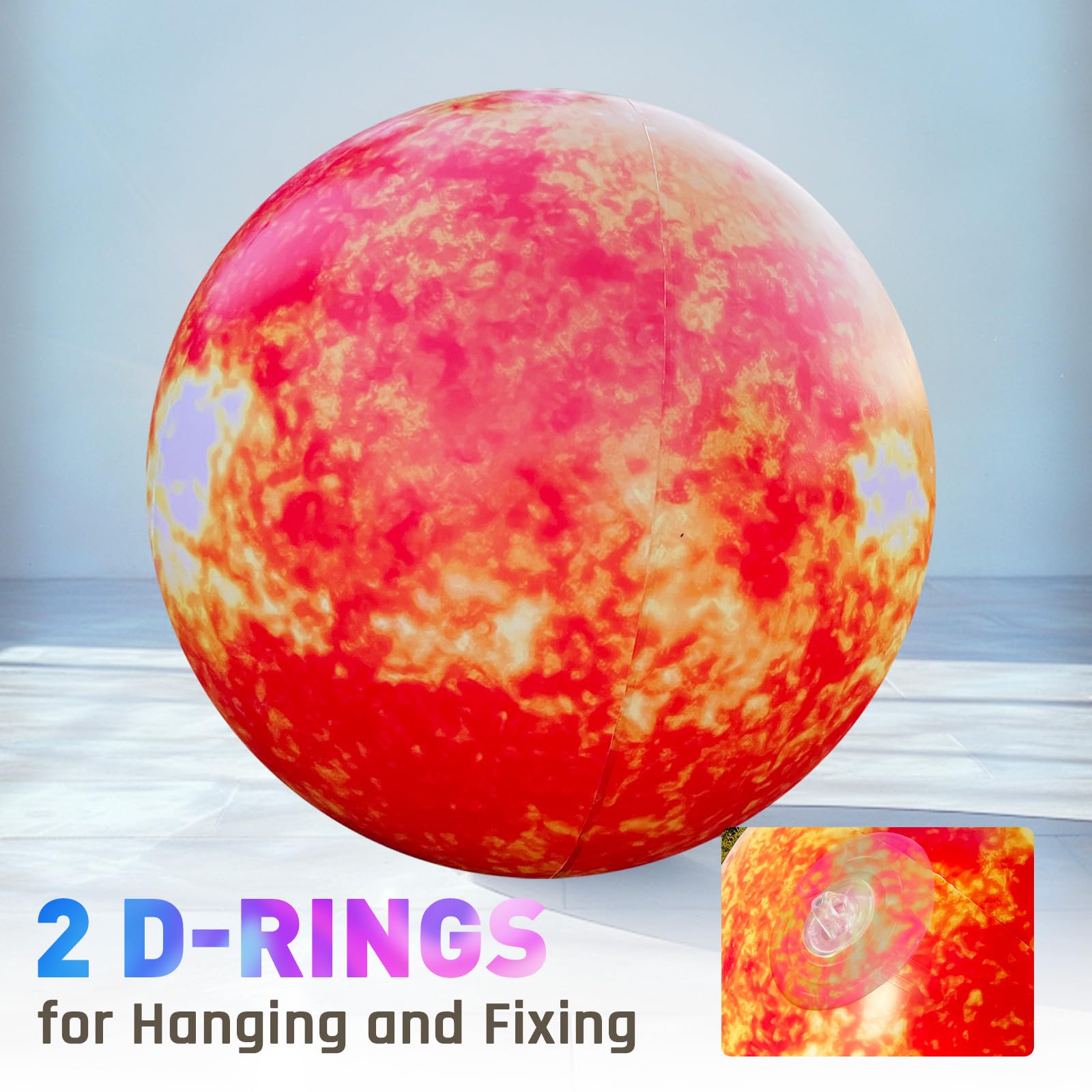 Inflatable Planet Balls Big Planet Balloons with LED Light - Choose Style & Size