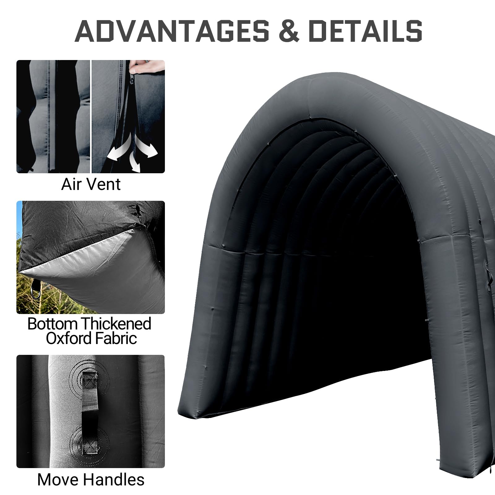 Inflatable Tunnel Entrance 24x10x10FT with Blower Entry Tunnel Tent for Sports Events and Outdoor Activities