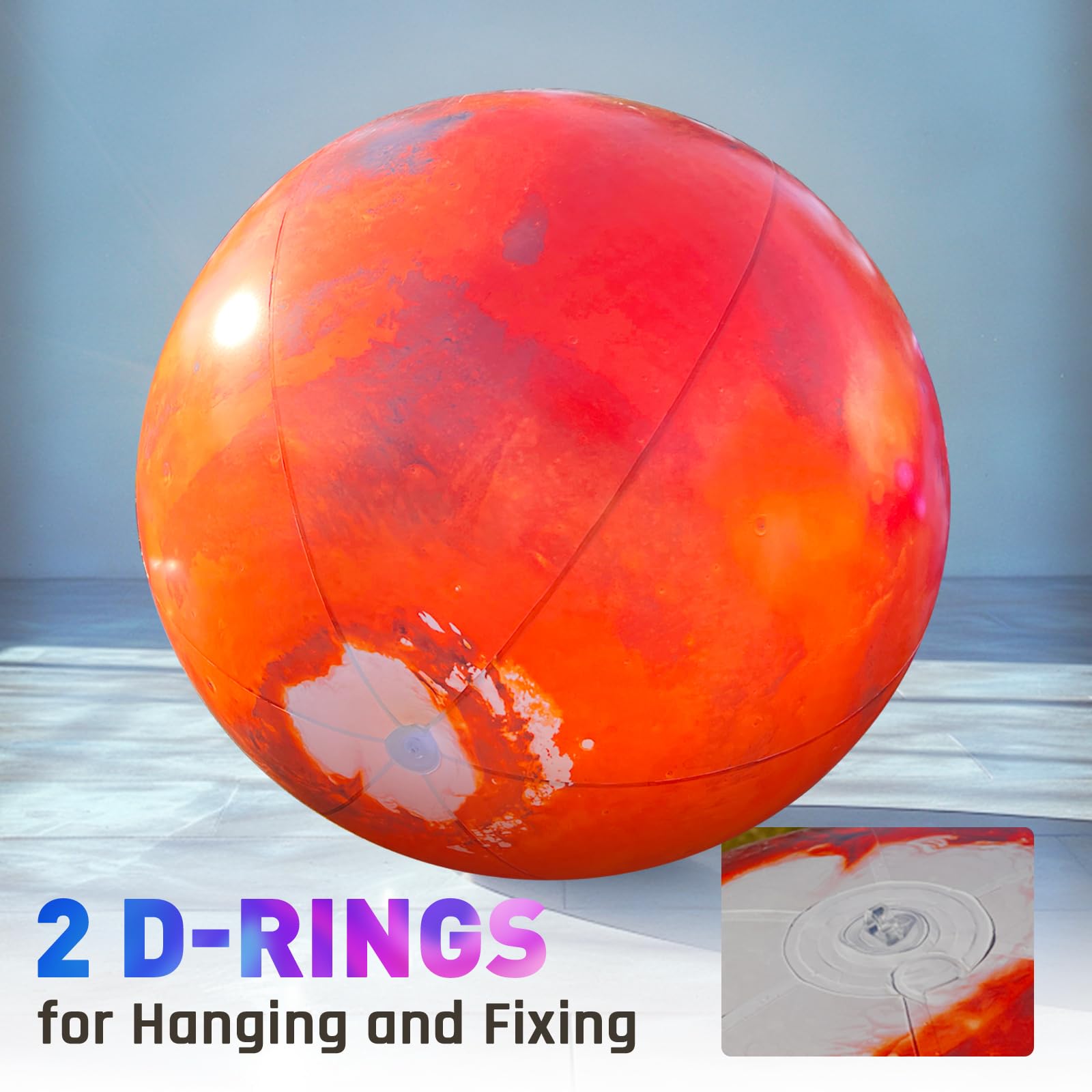 Inflatable Planet Balls Big Planet Balloons with LED Light - Choose Style & Size