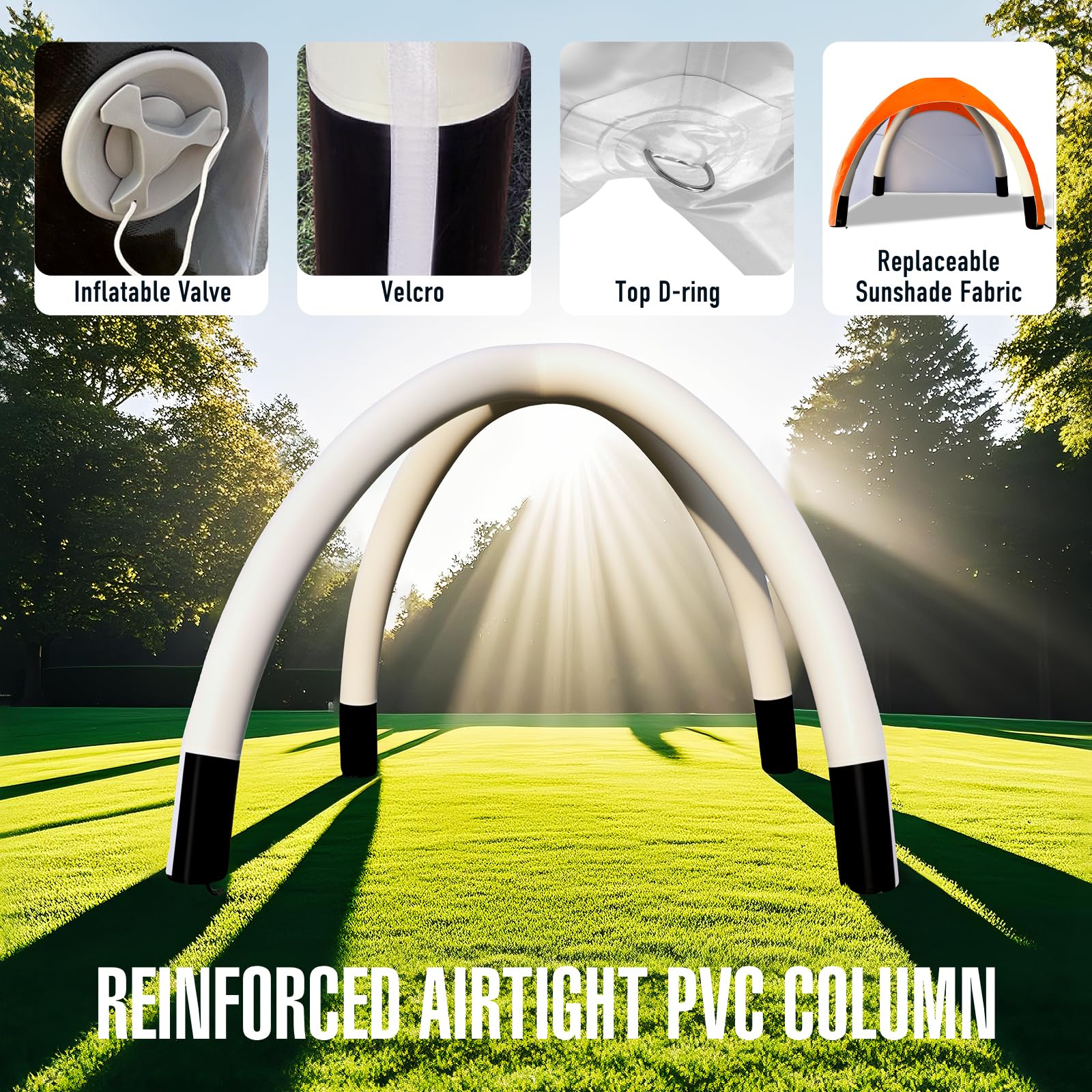 Inflatable Air Canopy Tent 10'x10' Outdoor UV Protection Sun Shelter Event Spider Tent