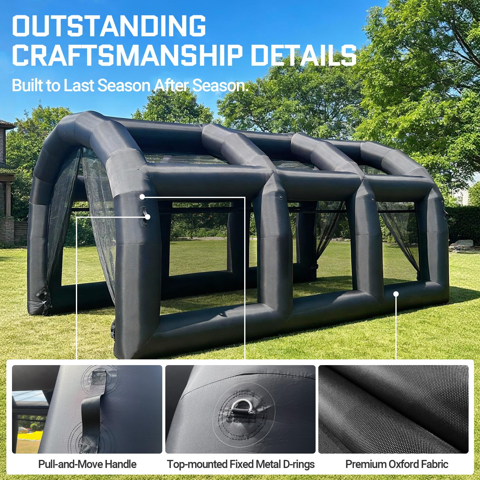 Inflatable Baseball Batting Cage Tennis Tent 20x10x11.5ft with Blower, Inflatable Baseball Field Softball Batting & Pitching Cage
