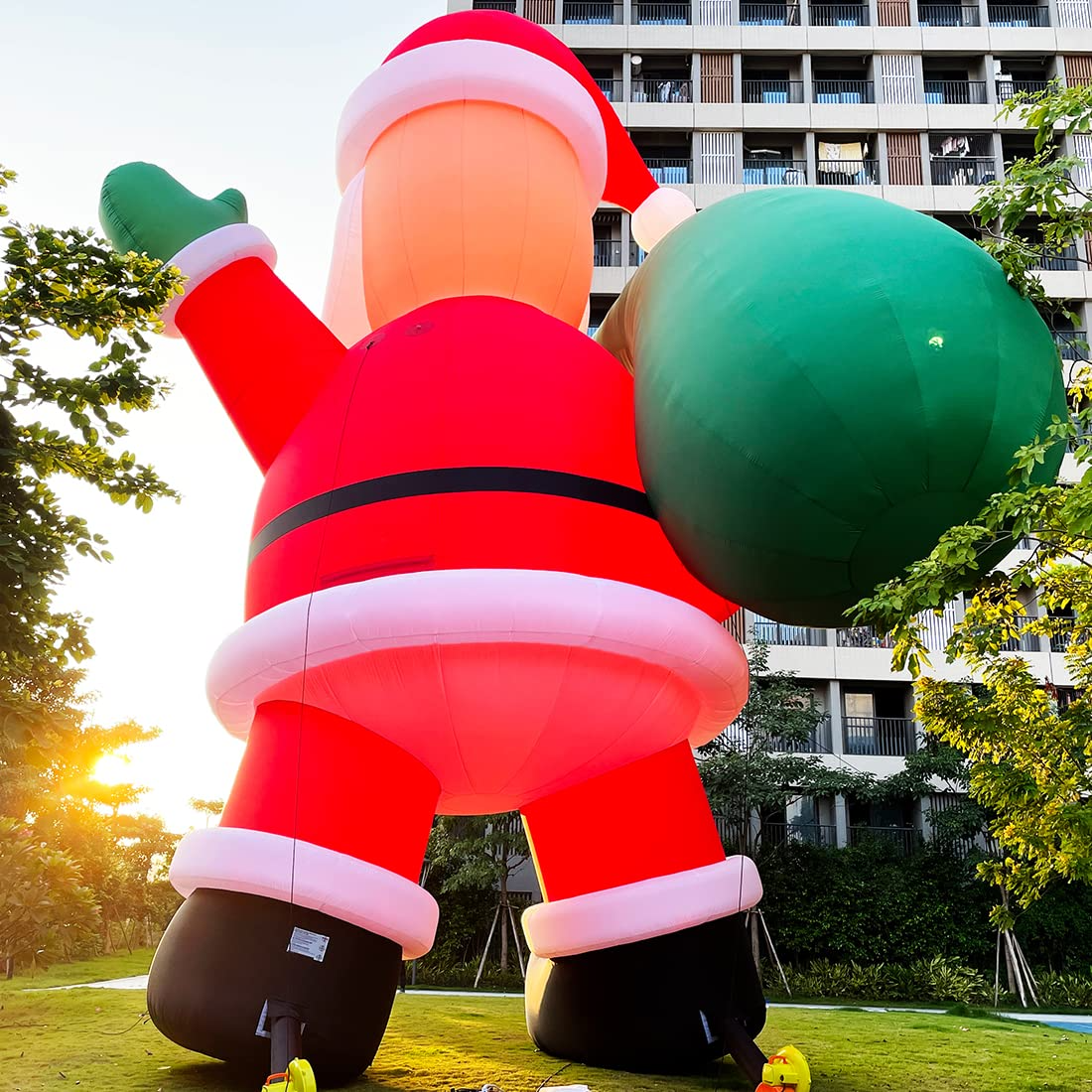 40Ft Giant Premium Inflatable Santa Claus with Blower for Christmas Yard Decoration - No Lights Included