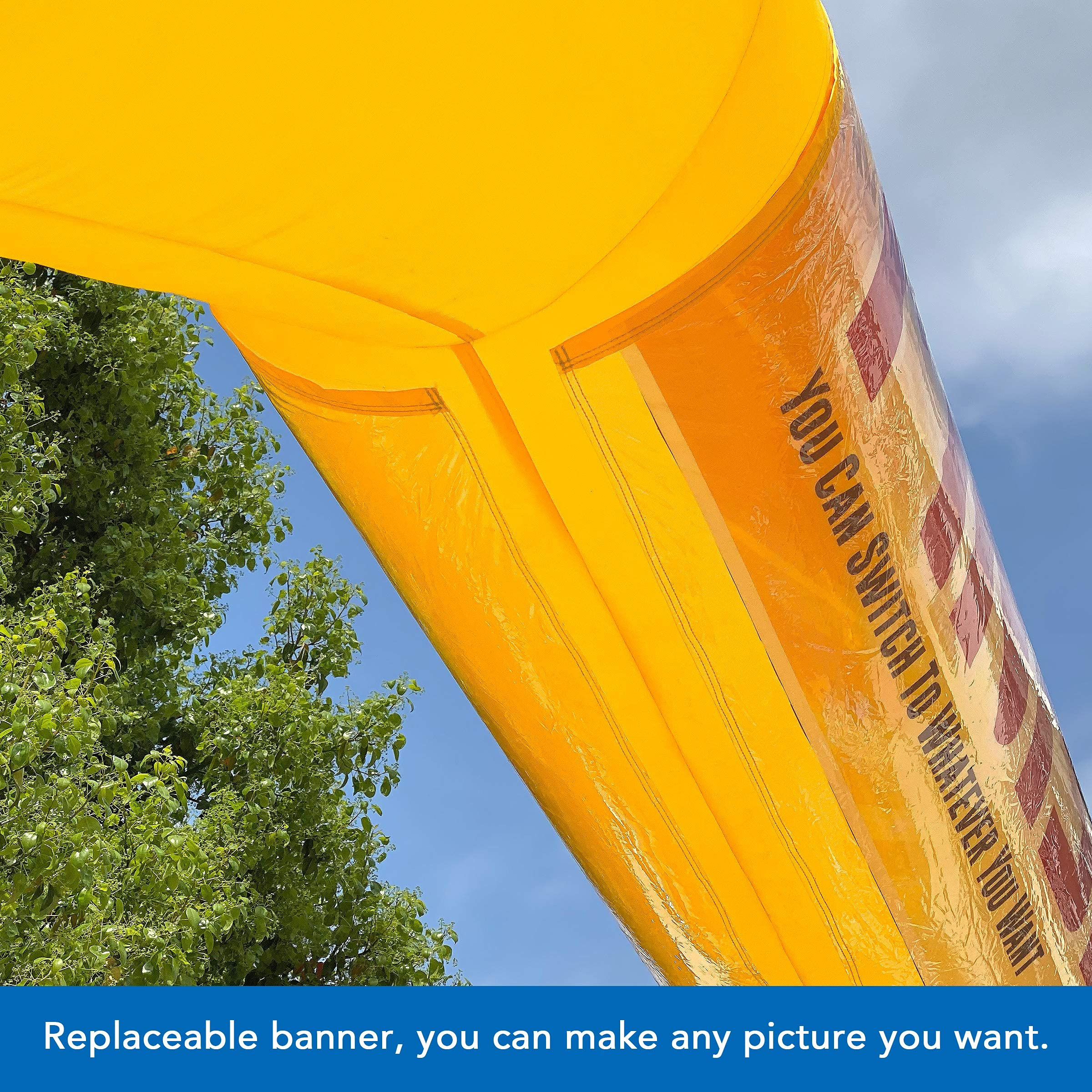 20Ft Inflatable Arch with Start Finish Banner and T-Shaped Base for Races and Events