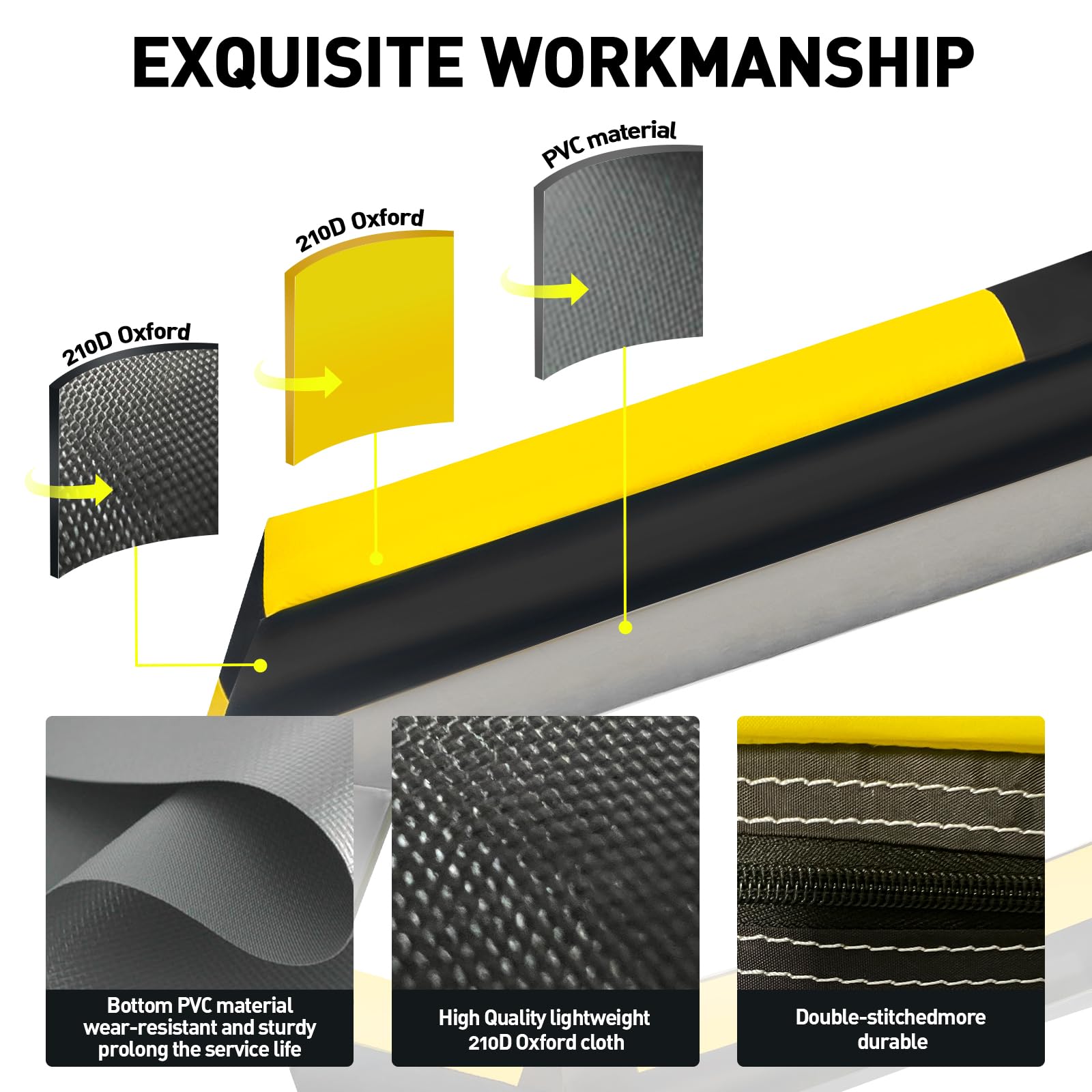 WARSUN 15ft Yellow &Black Portable Gaga Ball Pit t For Indoor & Outdoor Sport Games