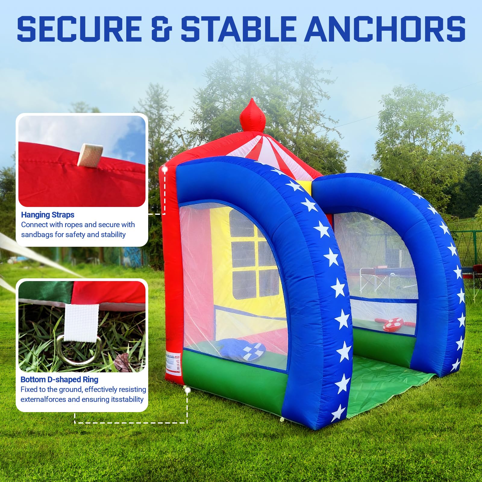 Inflatable Tic-Tac-Toe Game 6.5x6.5x9Ft with Discs and Blower for Parties Carnival and Family Fun