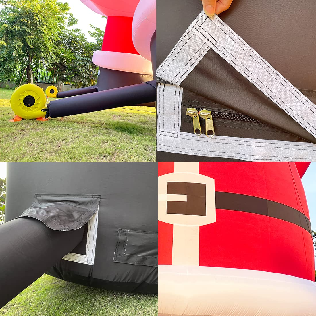 40Ft Giant Premium Inflatable Santa Claus with Blower for Christmas Yard Decoration - No Lights Included