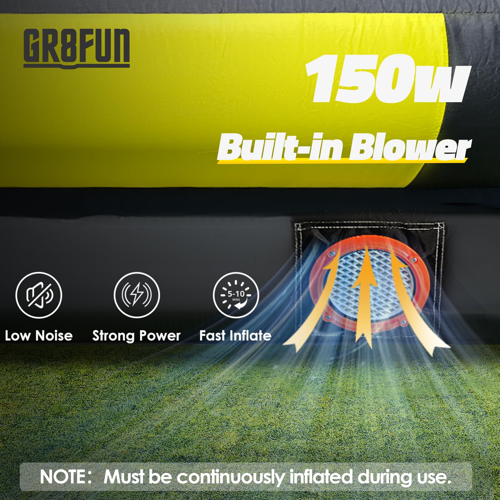 Inflatable Gaga Ball Pit 17FT with Built-in Blower, Portable Large Gaga Ball Pit for Indoor & Outdoor Activities