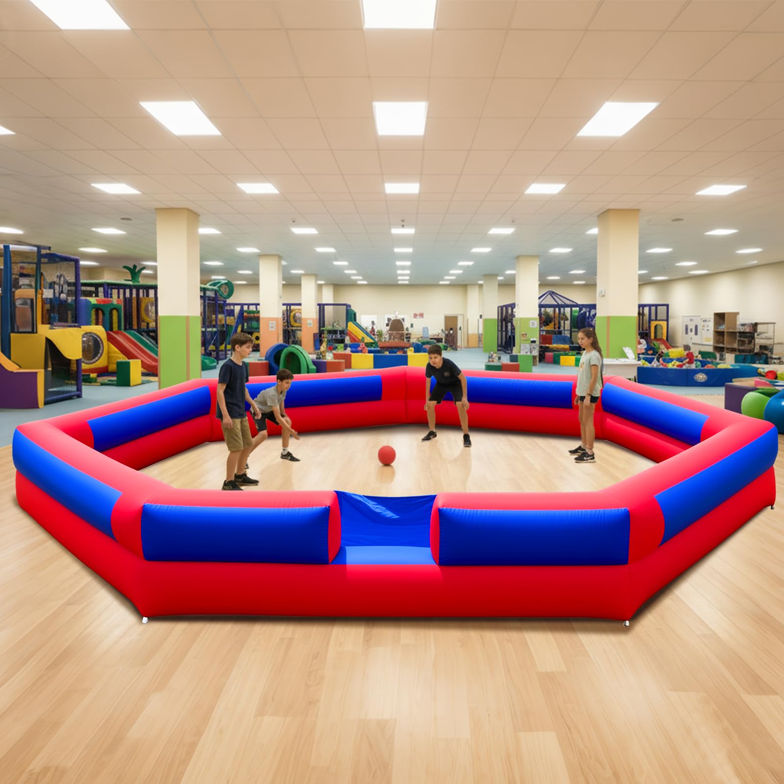 Inflatable Gaga ball Court 20Ft Portable Gaga Ball Pit for Indoor Outdoor Sport Games