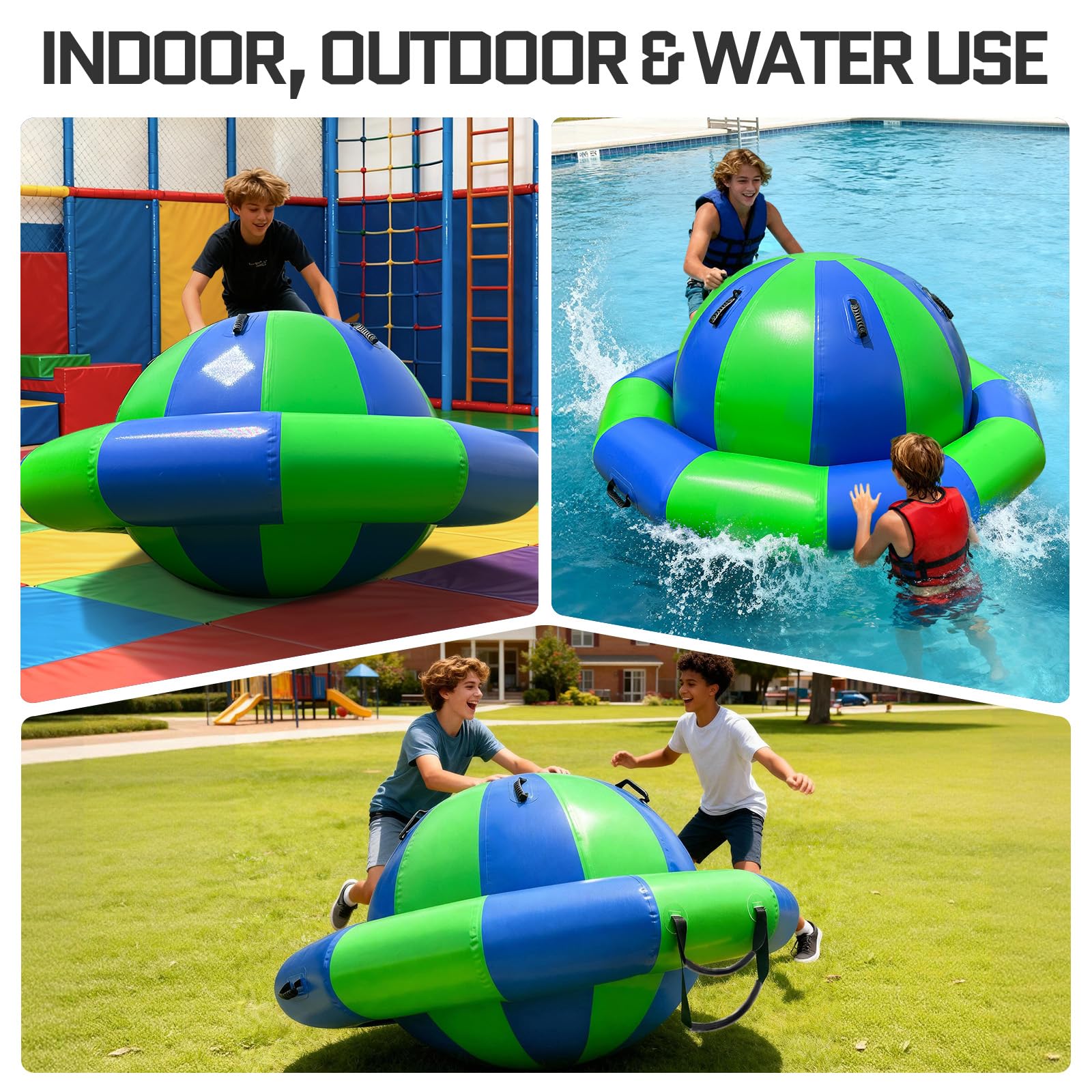 Inflatable Saturn Rocker Bouncer 6.5FT Water Float & Land Seesaw Bouncer for Pool, Lake, and Backyard