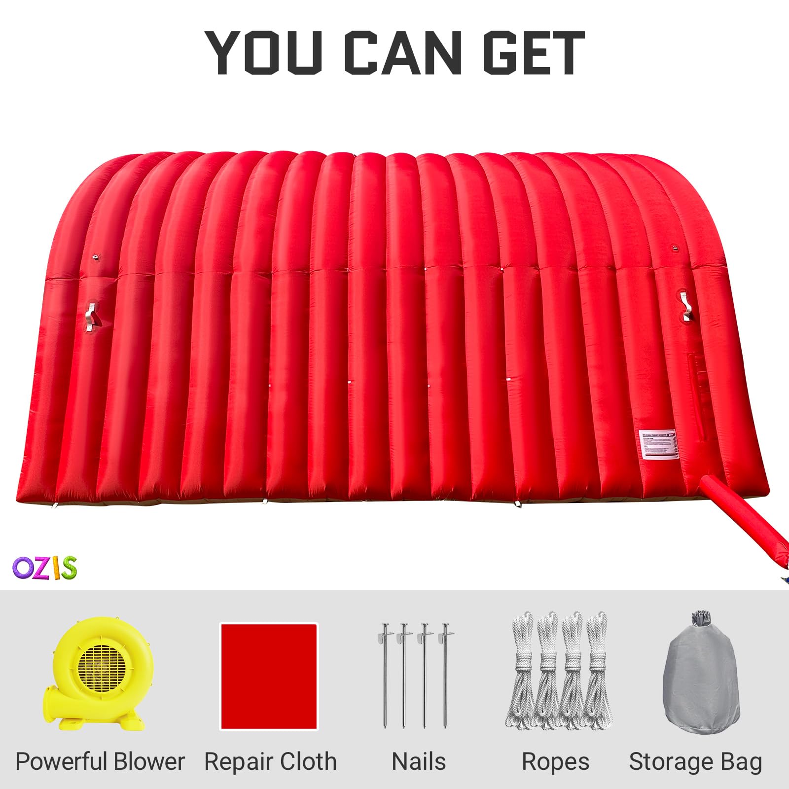 Inflatable Tunnel Entrance 20x10x10FT with Blower Entry Tunnel Tent for Sports Events and Outdoor Activities