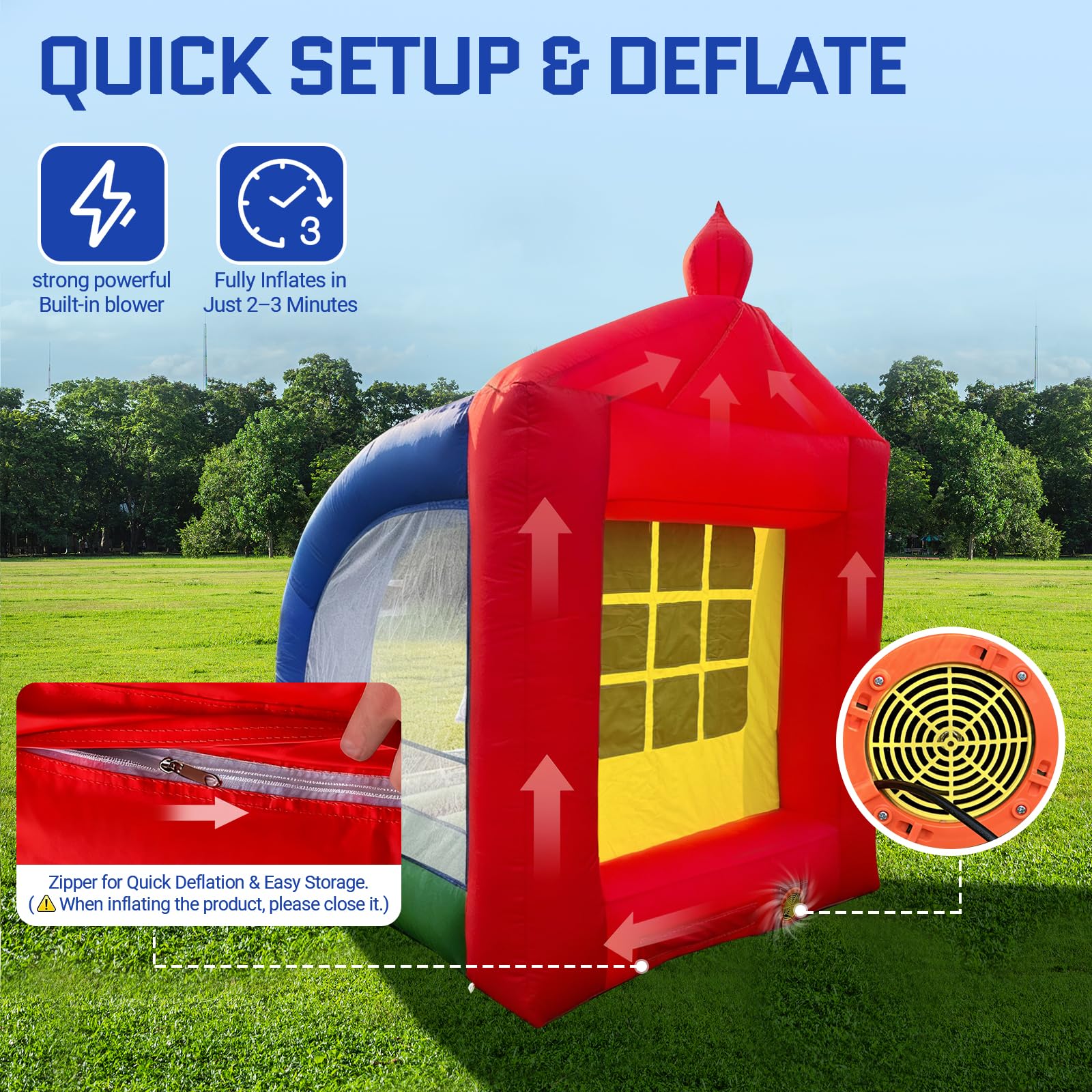 Inflatable Tic-Tac-Toe Game 6.5x6.5x9Ft with Discs and Blower for Parties Carnival and Family Fun