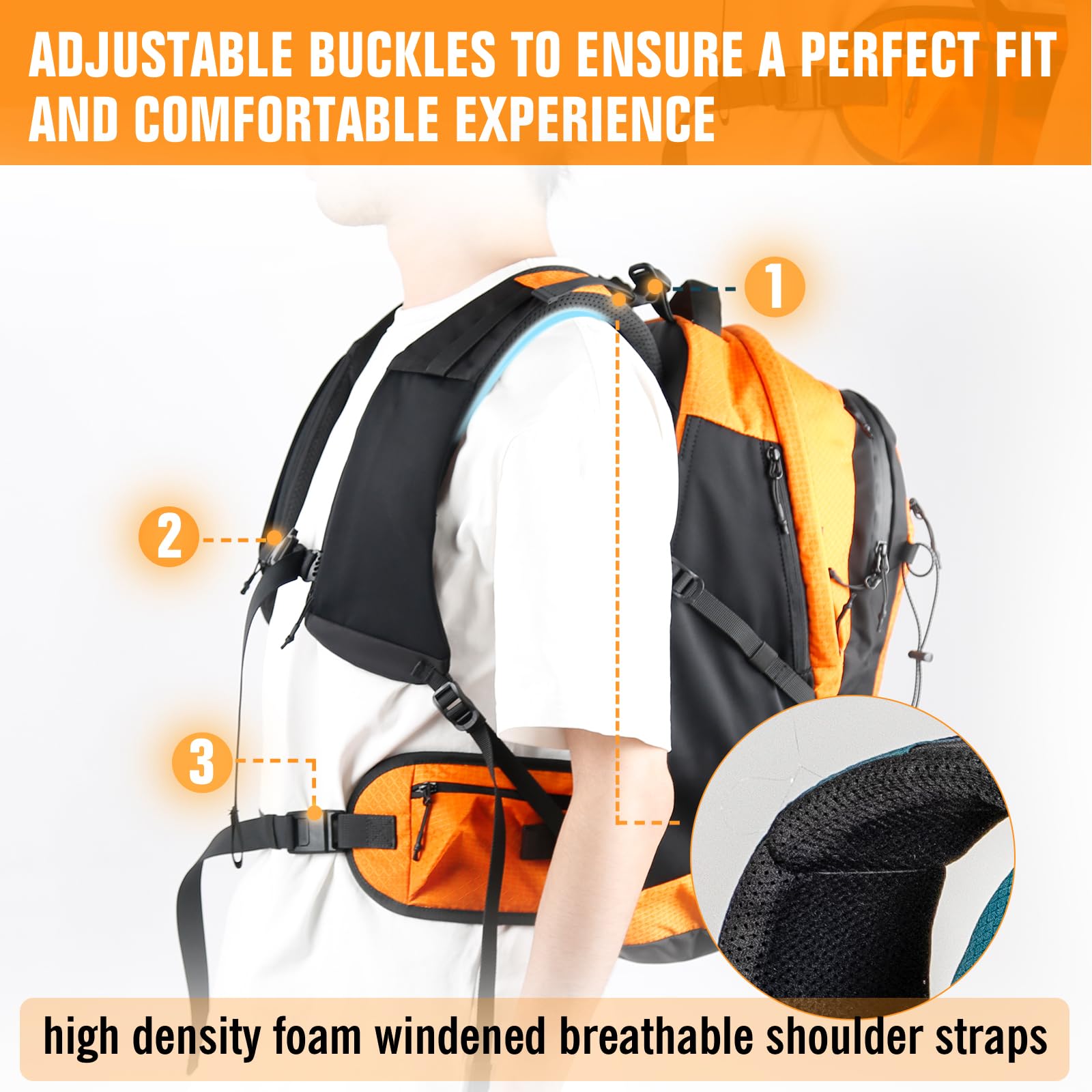 24L Travel Backpack with 17 Inch Laptop Sleeve Waterproof Daypack