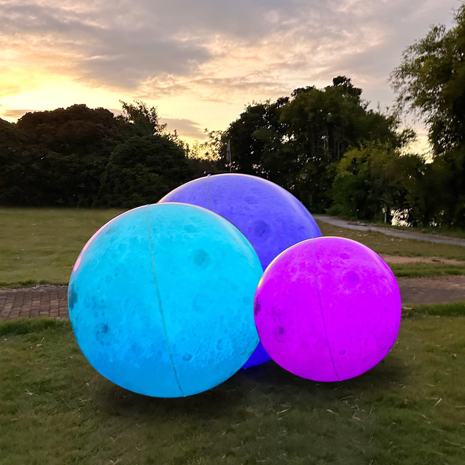 Inflatable Planet Balls Big Planet Balloons with LED Light - Choose Style & Size