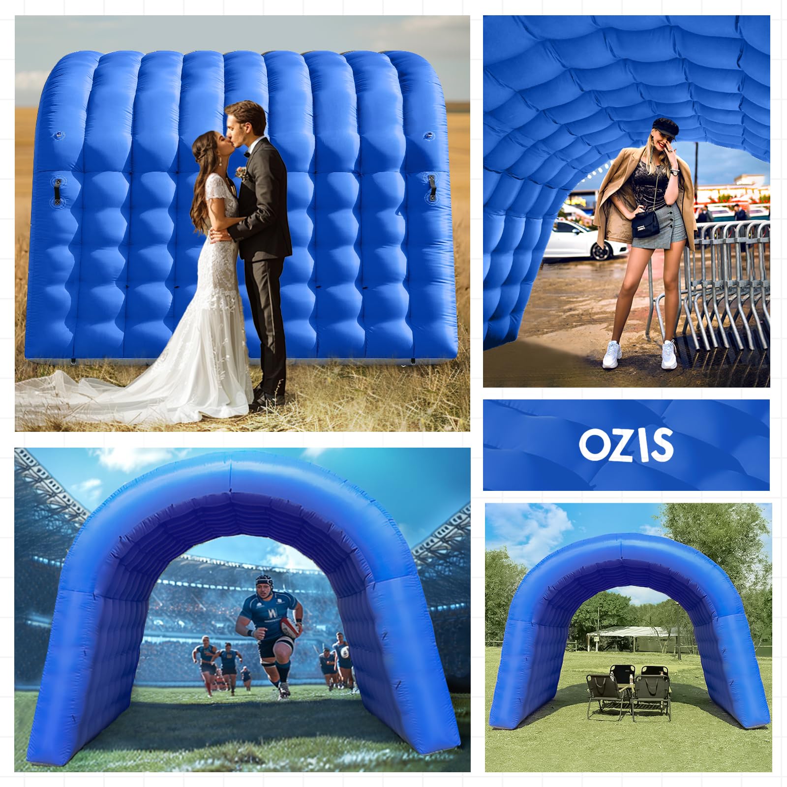 Inflatable Sports Tunnel Entrance 10x10x9FT with Blower Football Tunnel Tent Entryway