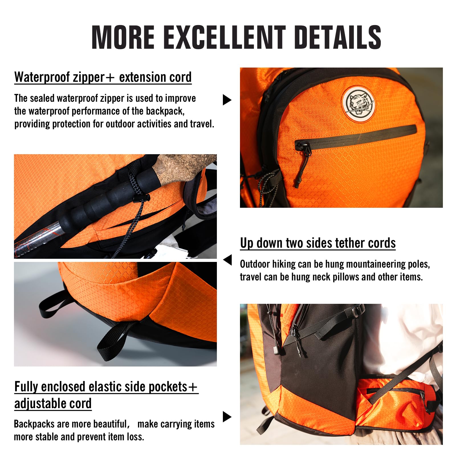 24L Travel Backpack with 17 Inch Laptop Sleeve Waterproof Daypack