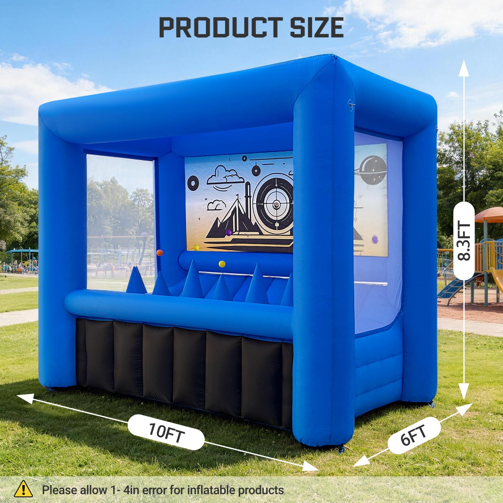 Inflatable Archery Target 10x6x8Ft - Floating Ball Shooting Interactive Games with 2 Longbows