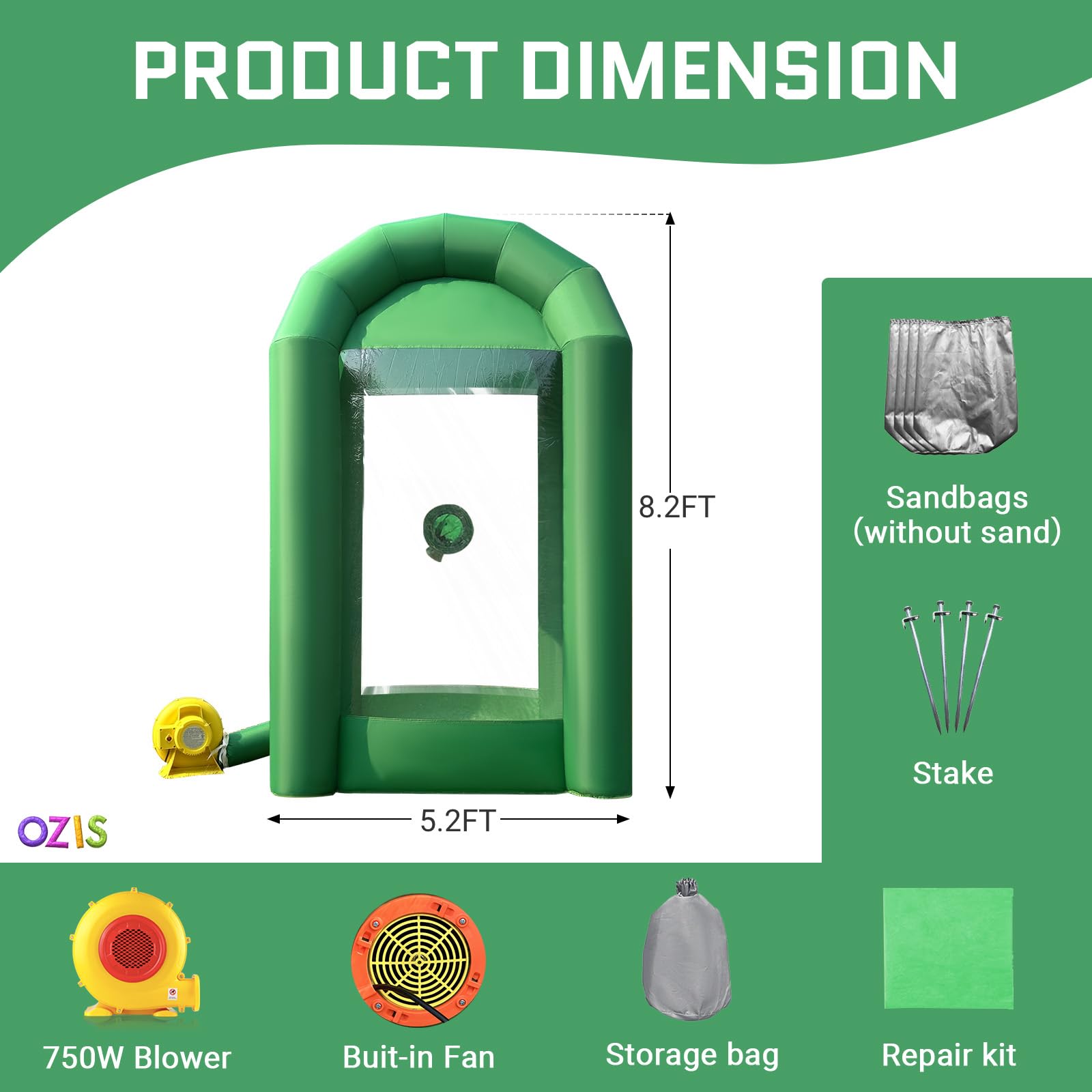 Inflatable Cash Cube Booth 5.2x5.2x8.2FT – Money Grab Machine with Blowers for Parties, Promotions & Events