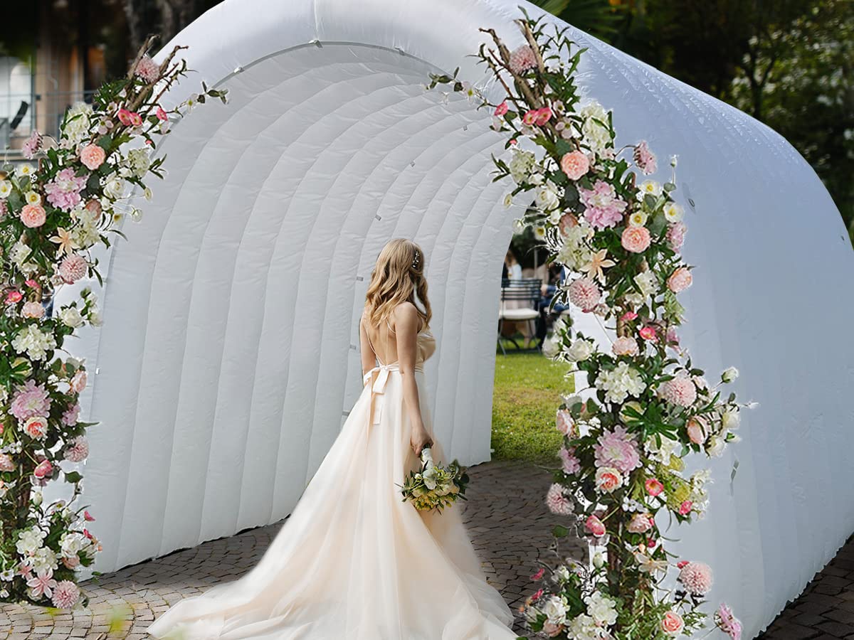 Inflatable Sports Tunnel Entrance 16x10x10FT with Blower Football Tunnel Tent Entryway