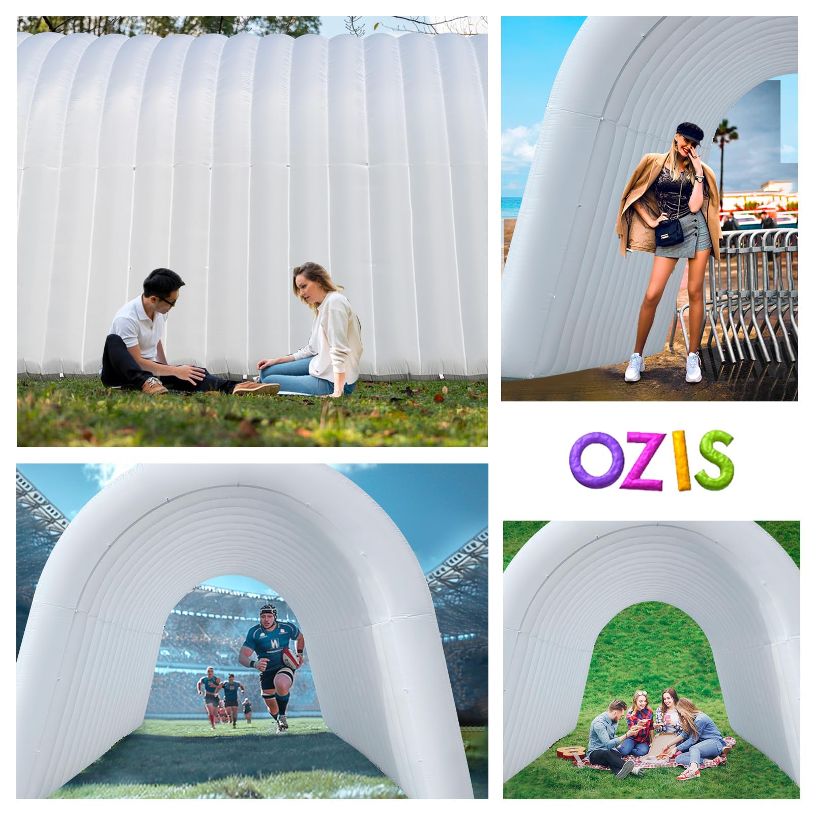 Inflatable Tunnel Entrance 20x10x10FT with Blower Entry Tunnel Tent for Sports Events and Outdoor Activities